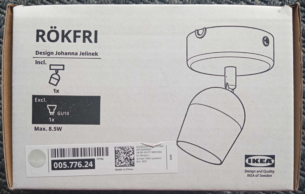 IKEA :: Candeeiro de tecto - Rökfri | NOVO