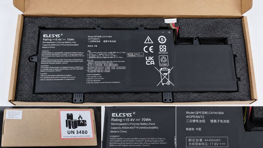 Акумулятор для ноутбука ASUS C41N1804 15.4V 70Wh (4550 mAh) – Новий
