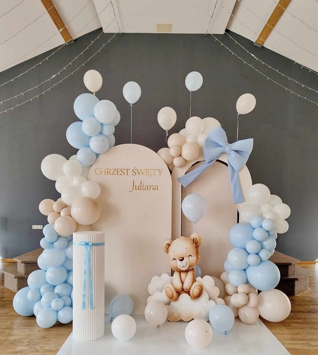 Ścianka balonowa, balony z helem, dekroacje•chrzest•roczek •urodziny •18
