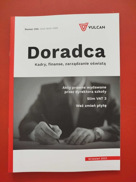 Doradca. Kadry, finanse, zarządzanie oświatą, Vulcan, wrzesień 2023