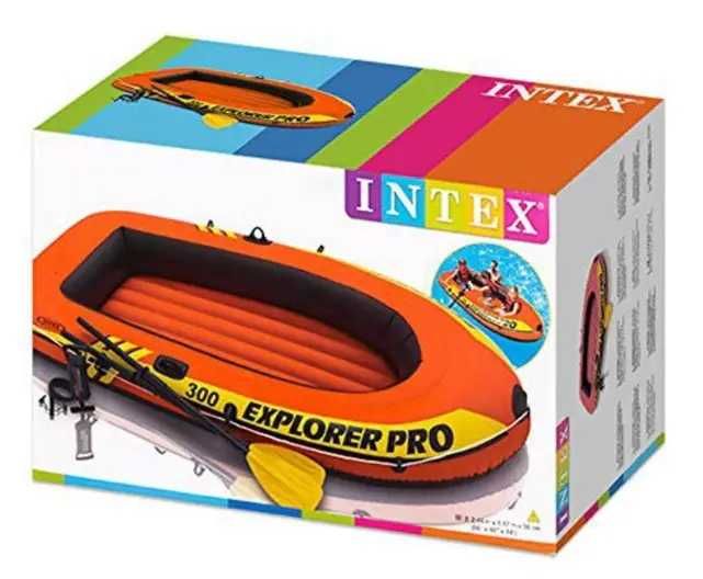 Надувний човен Intex Explorer Pro 300 Set (58358) | 3-місний | Весла + насос | 244×117×36 см | До 200 кг