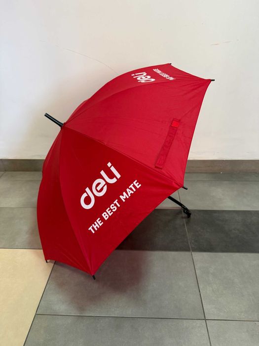 Parasol czerwony, śr. 100 cm, półautomat, nowy