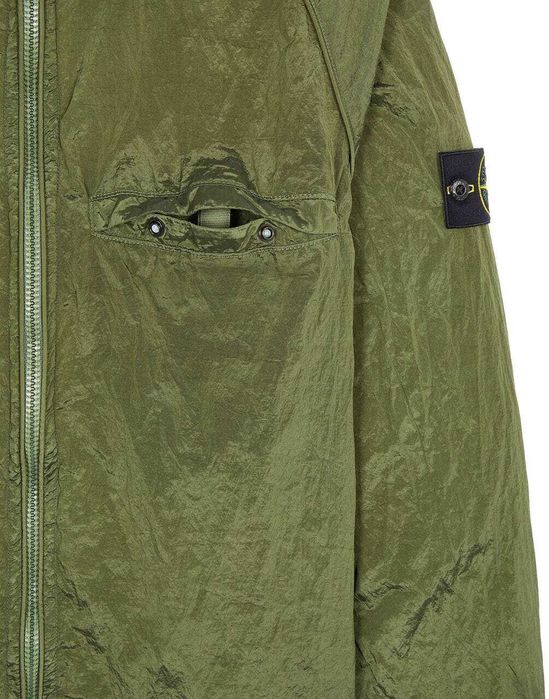 Сорочка STONE ISLAND 12321 Garment-Dyed Nylon Metal Overshirt Olive