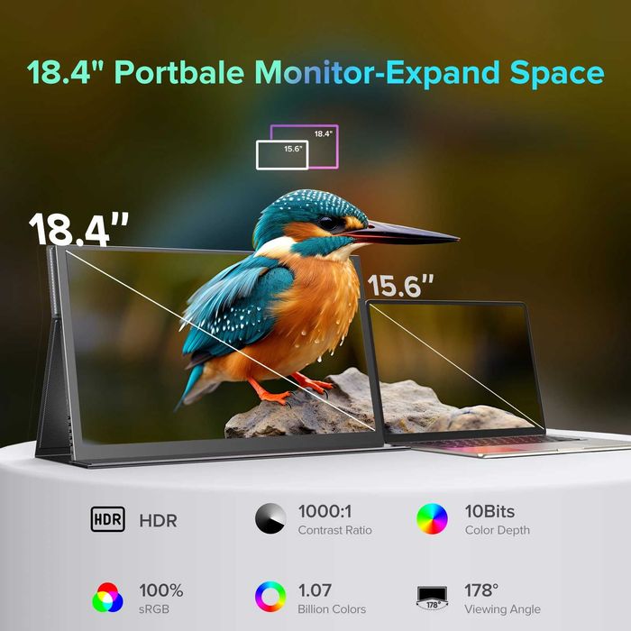 Портативний монітор Uperfect 18.4" 4K M184T02 IPS USB-C