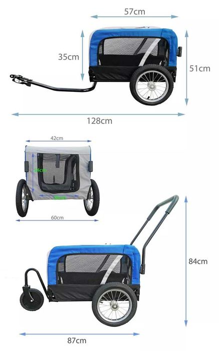 Przyczepa dla psów 2w1 riksza jogger dla psa red loon