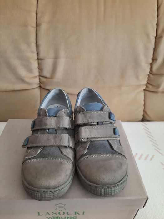 Skórzane buty na rzepy Renbut  rozm. 34