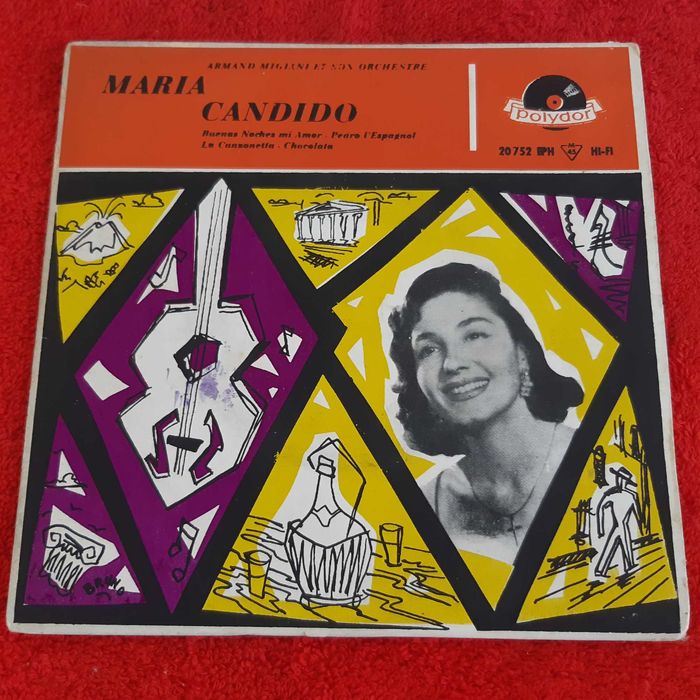 Disco Vinil Single EP Maria Candido - Buenas Noches Mi Amor + 3 músicas