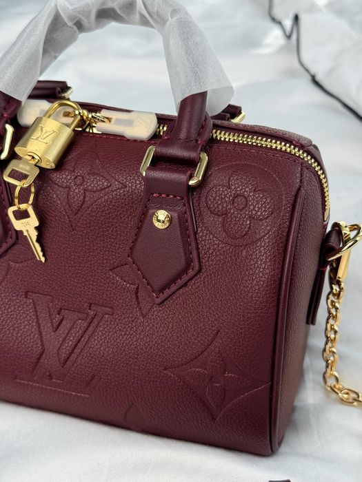 Сумка Louis Vuitton Speedy Bandouliete 20 Bordo Leather