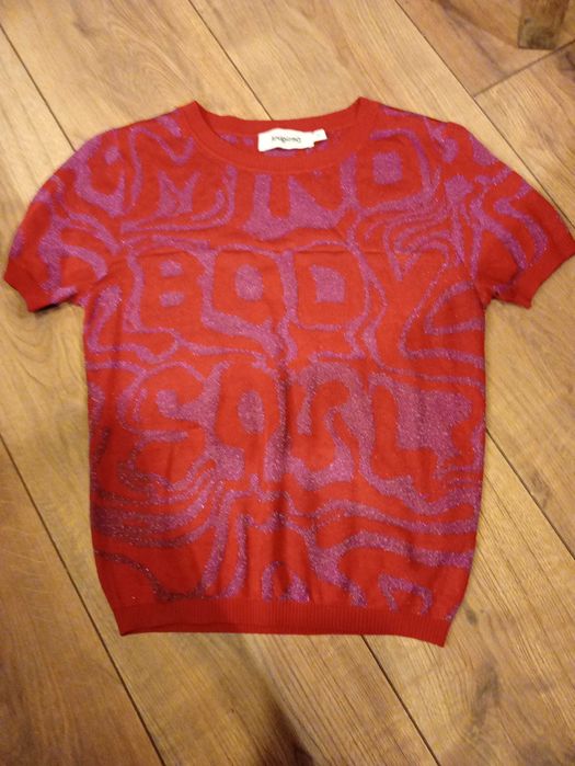 Top Desigual S Czerwono Fioletowy