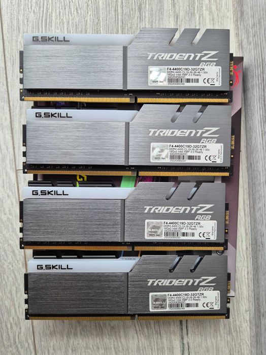 ТОП пам'ять DDR4 64GB (4x16) 4400MHz G.Skill TridentZ RGB. Trade-in