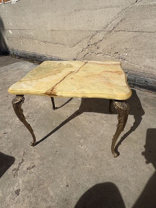 Stolik kawowy Kamień onyks Vintage dokoracja
