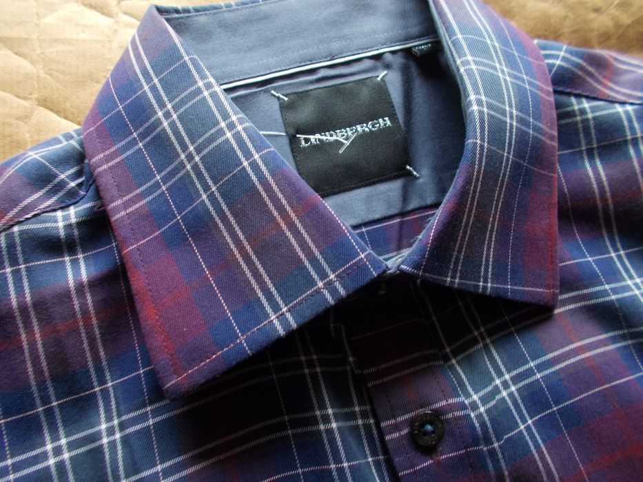 L- J.LINDBERG PREMIUM 2 Fold Luksusowa Koszula Męska L 42 Dania