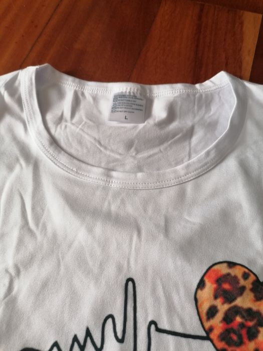 Camisola branca estampada Mulher -Tamanho L