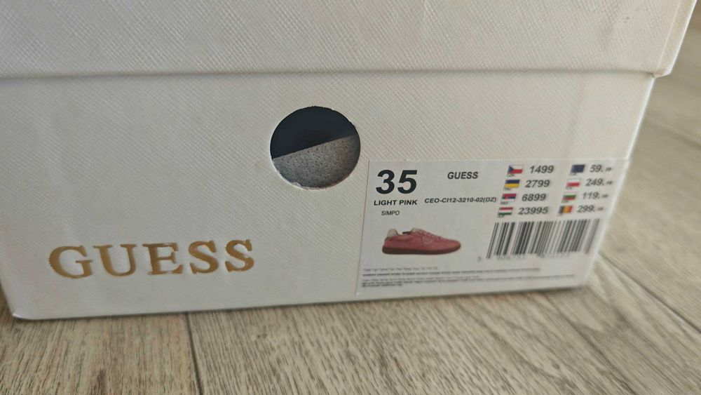 Buty Guess rozm. 35 light pink NOWE