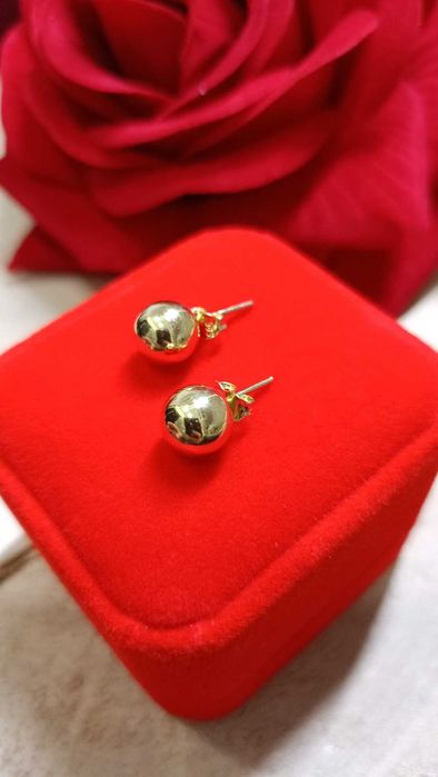 Złote kolczyki p.585/1,58g  Kulki