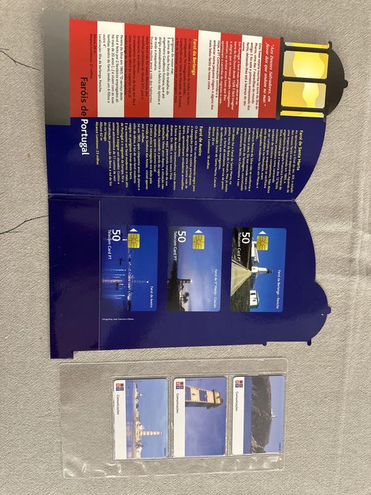 3 Cartões Telefónicos - Faróis de Portugal