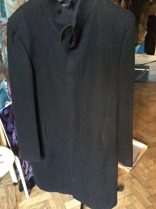 Czarny Płaszcz męski Zara