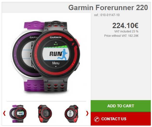 Relógio corrida Garmin Forerunner 220 + Banda monitor ritmo cardíaco
