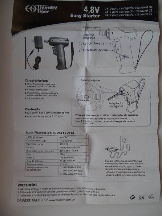 Easy Starter Thunder Tiger, novo na caixa. Ler anuncio