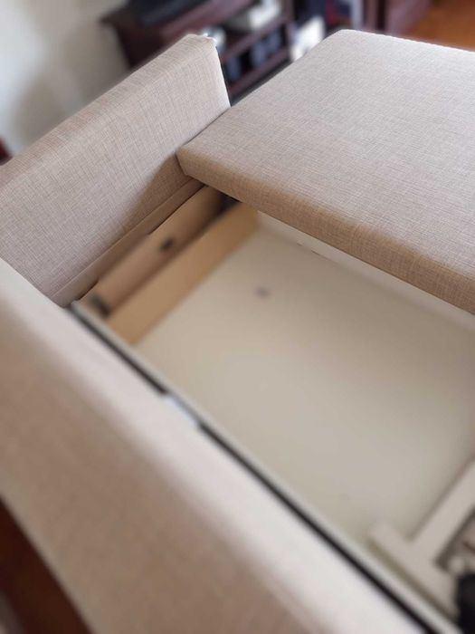 Sofá-Cama 3 lugares Bege