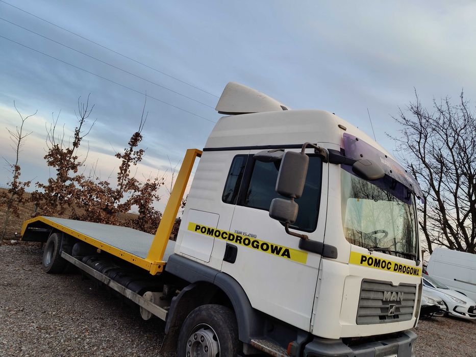 MAN TGM 15.280 Euro 5 DMC 15900 Ładowność 9500 Laweta Autolaweta Najazd Pojazd Specjalny