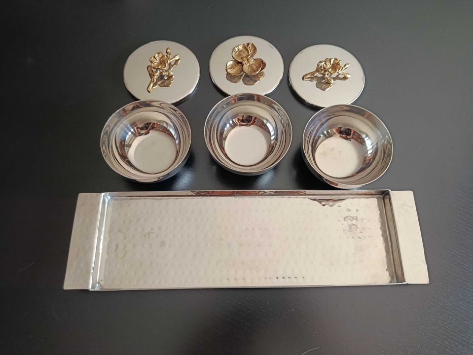 Decorative Tray and 3 Decorative Jars Set470231347102361605