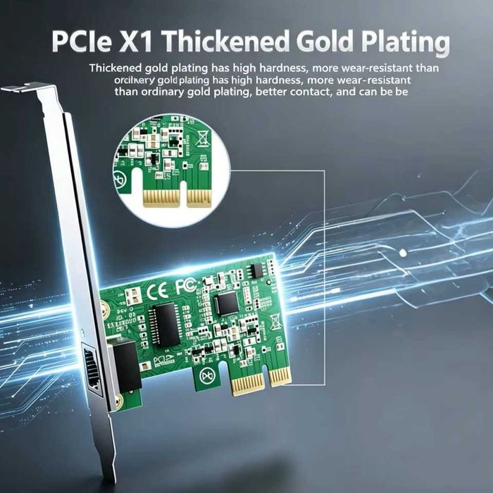 Karta sieciowa LAN Ethernet 2.5Gb PCIe RJ-45 Low Power Windows Linux