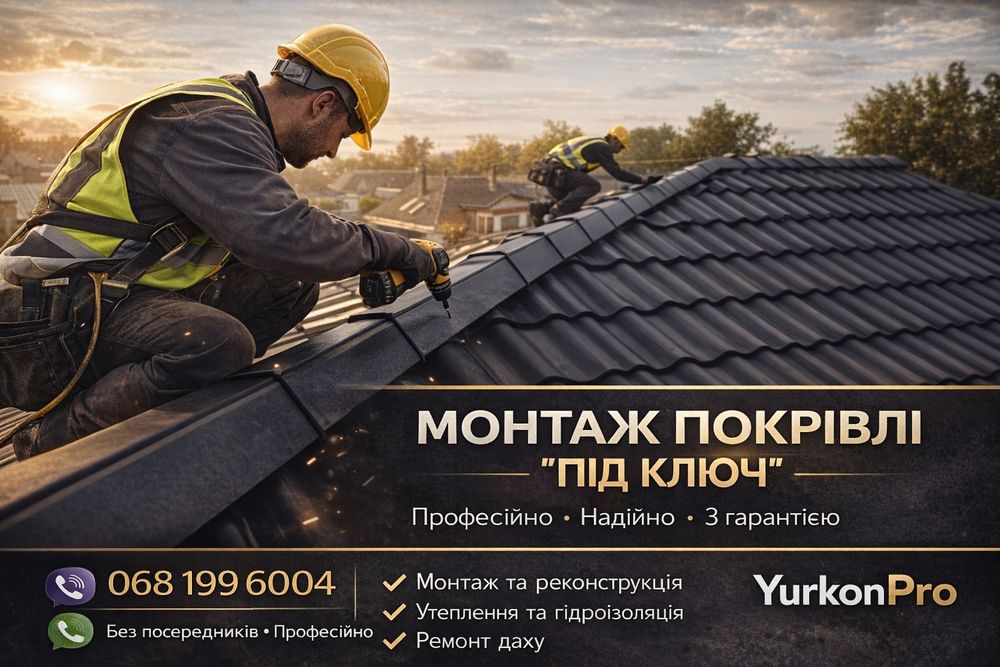 Монтаж даху під ключ!