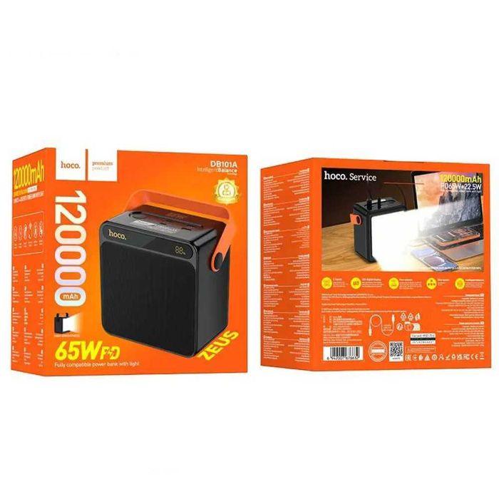 Павербанк Hoco DB101A Zeus 65W 120 000mAh