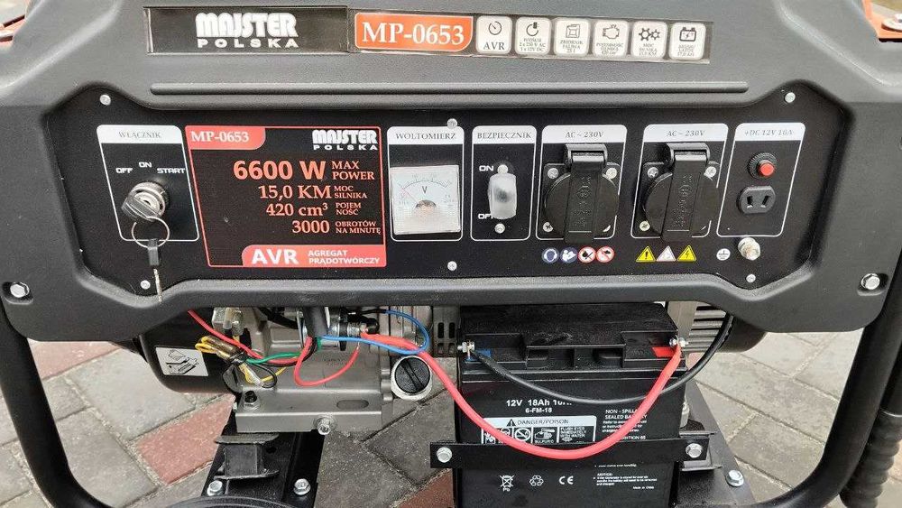 Генератор бензиновий Majster Polska MP-0653, 6600 Вт, новий