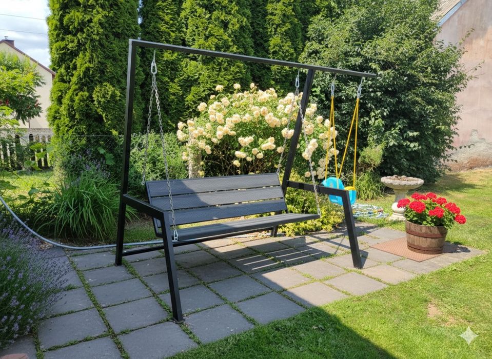 Nowoczesna Huśtawka Ogrodowa LOFT – Stalowa Konstrukcja | Na Zamówieni