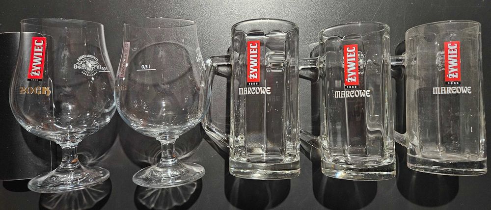 Szklanki żywiec mega zestaw konesera