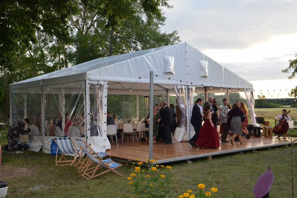 Namiot na imprezy plener krzesła stoły grill parkiet taneczny WYNAJEM