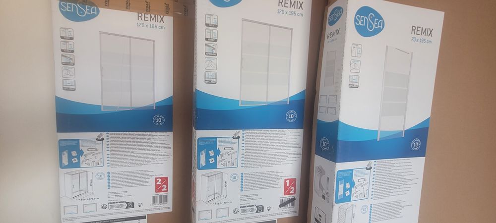 Painel duche fico com porta de correr