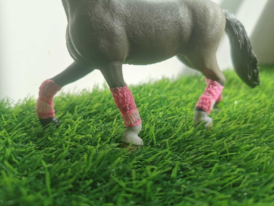 Ręcznie robiony: kantar, derka, owijki dla koni schleich/collecta.