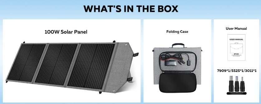 Painel Solar Dobrável 100W XT60, MC4 DC 5525 PWM12V