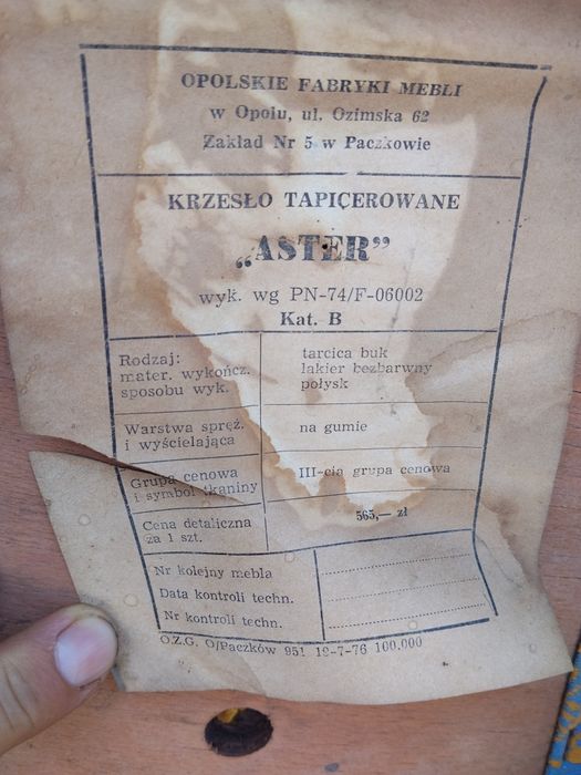 Krzesło Hałas Aster  PRL cena za dwie sztuki tanio Retro Trzebinia