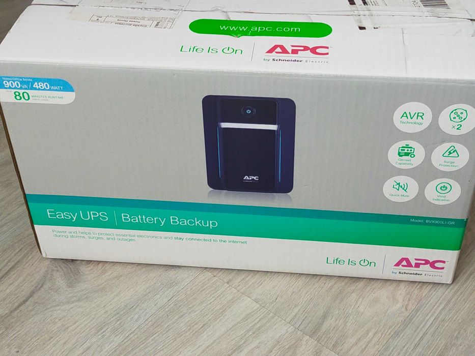 ДБЖ, ИБП, APC Easy UPS 900VA, Schuko (BVX900LI-GR), Безперебійник