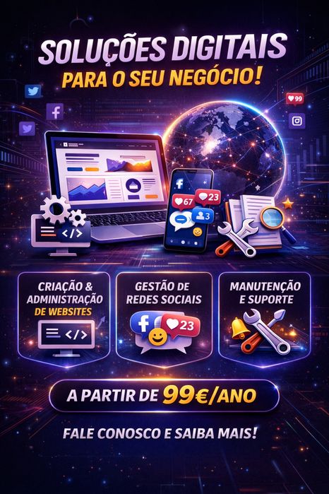 Website profissional para o Seu Negócio – Desde 99€/ano