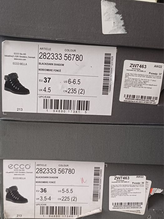 Черевики ECCO Bella 28233356780 Hydromax розміри 36,37 Оригінал