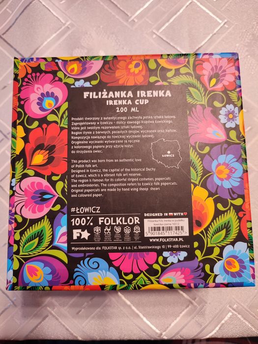 Filiżanka ze spodkiem Łowicz