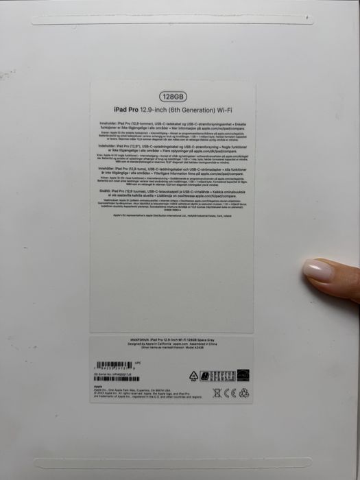 iPad Pro 12.9 2022, 128GB, Space Gray, Wi-Fi (M2)