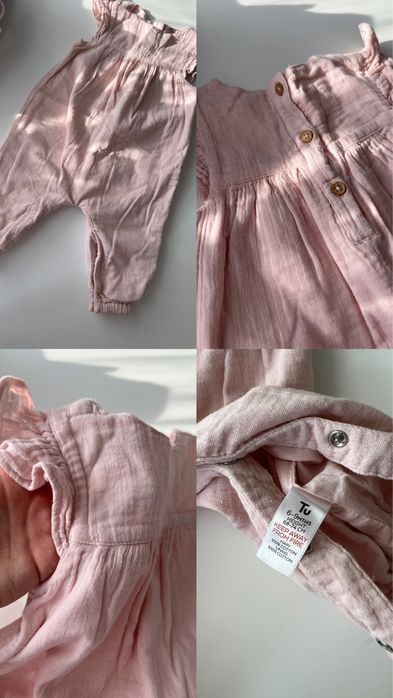 Пакет вещей 3-6 6-9 мес муслин zara M&S боди платье песочник