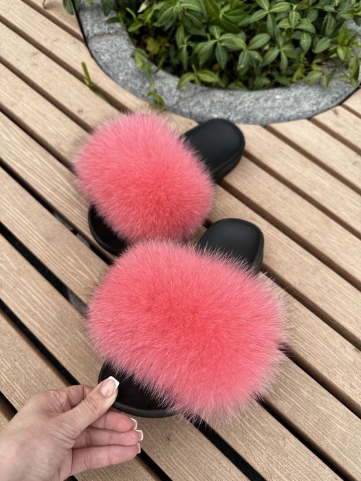 Тапки с мехом , тапулі з натуральним хутром