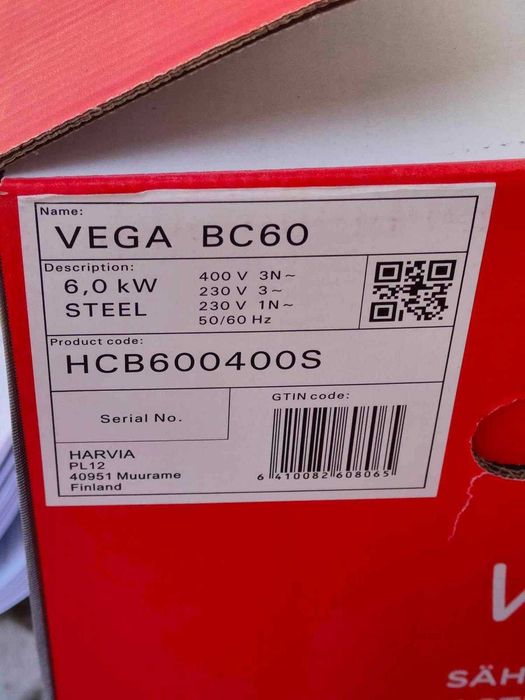 Harvia Vega BC60 Piec do sauny MOCNY 6kW 400V 230V