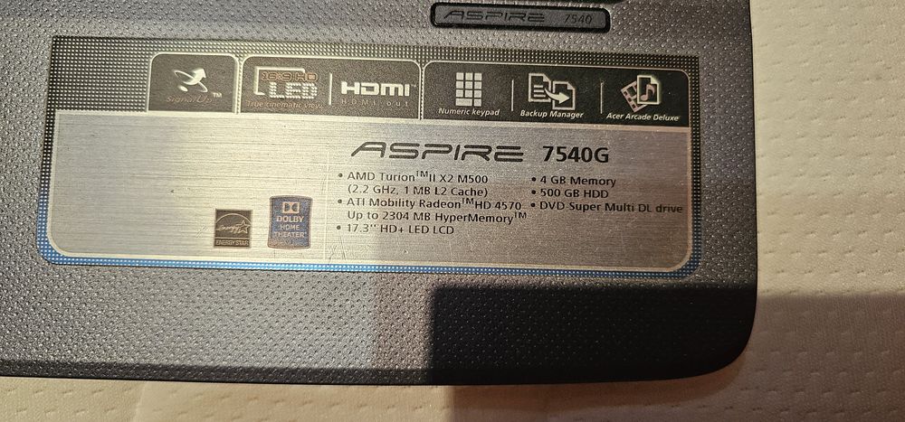 Laptop acer bez dysku