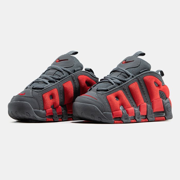 Кросівки Кроссовки Nike Air More Uptempo Low Grey Red Кросовки повсякденні