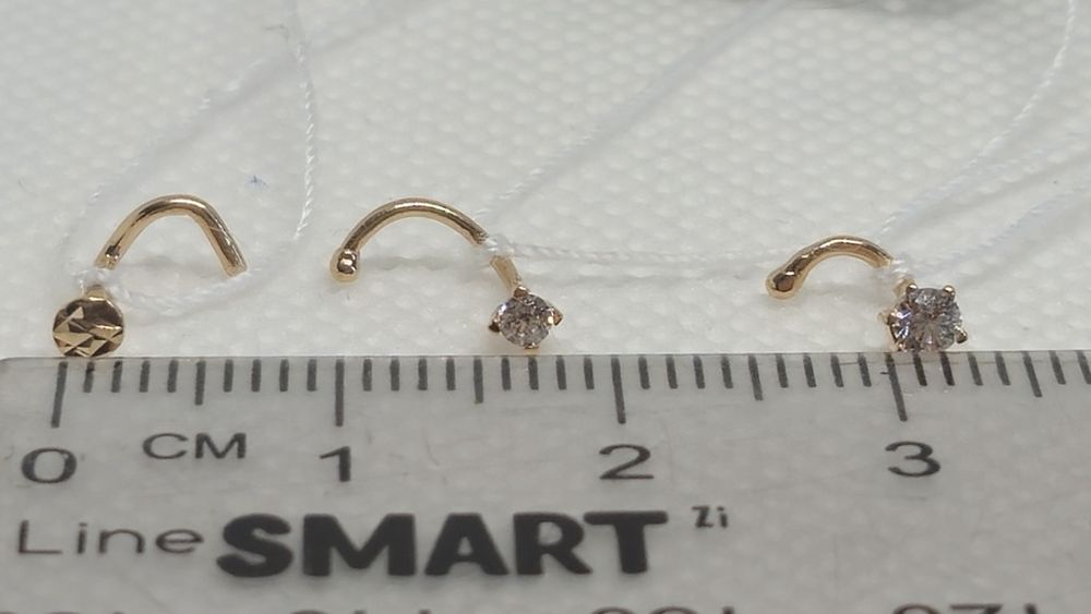 Пірсинг для носа з червоного золота. Нові. Favoritum.