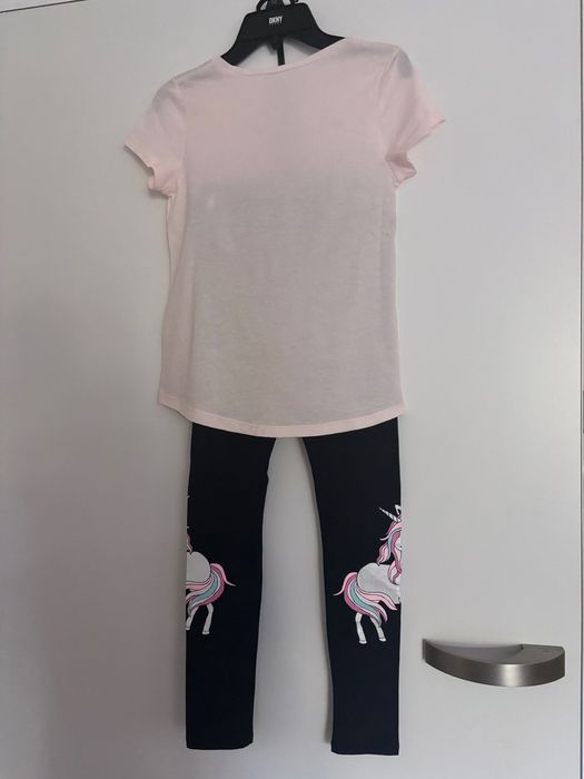 Jednorożec, Unicorn, Zestaw, komplet leginsy i koszulka HM BROKAT