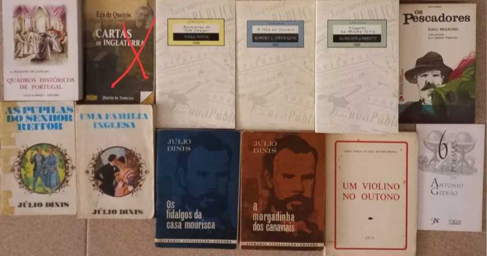 Vários livros para desocupar, vários preços